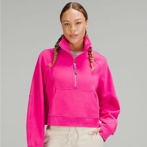 Sonic Pink Funnel Neck Lululemon Half Zip